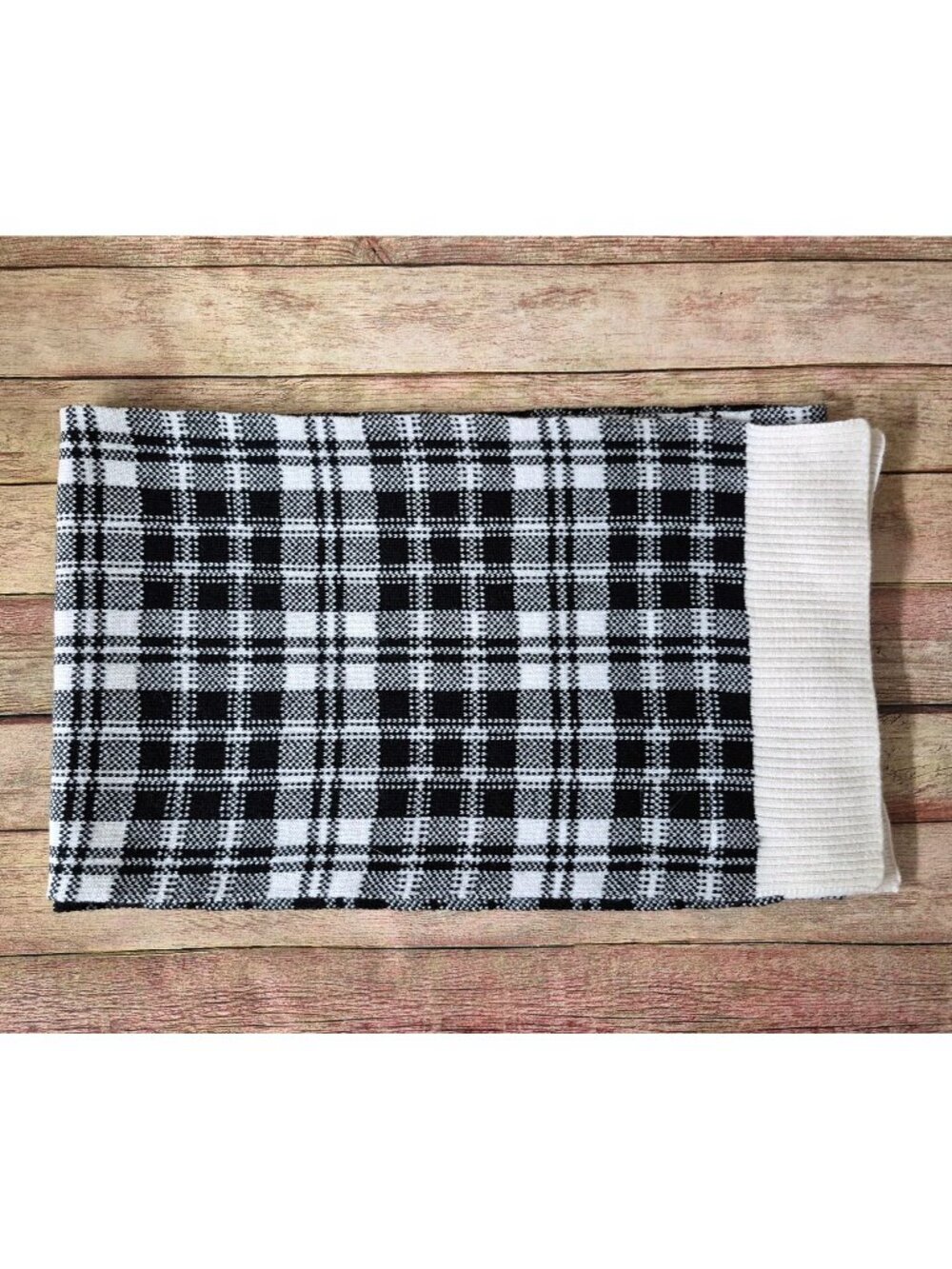 Timberland NWT Black Plaid Scarf Unisex Winter Outdoor MSRP $60 GIFT